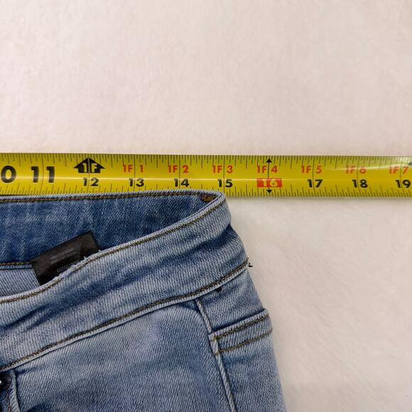 Risen Jeans Women's Wide Leg Light Wash Blue Denim Size 15 Trendy Y2K - Picture 7 of 10